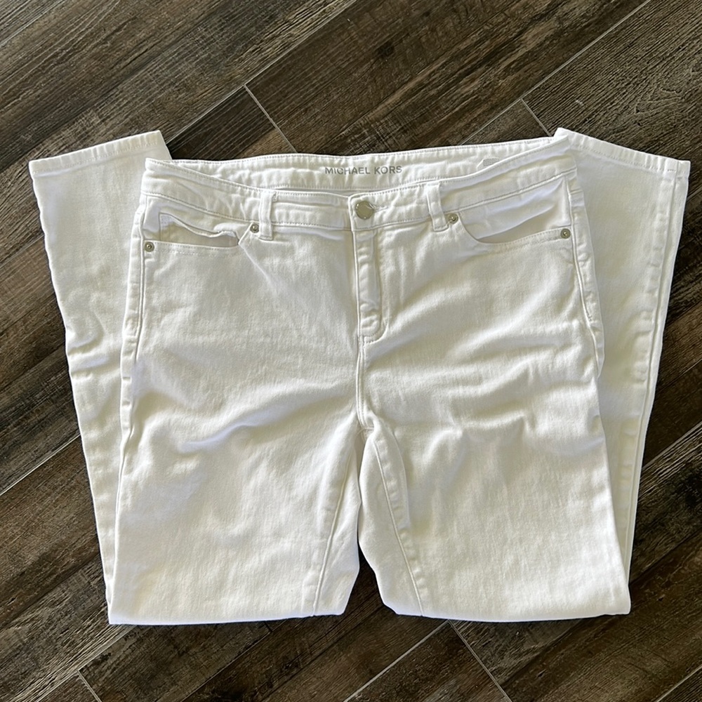MICHAEL KORS- White Skinny Jeans - Size 10 - Picture 2 of 6